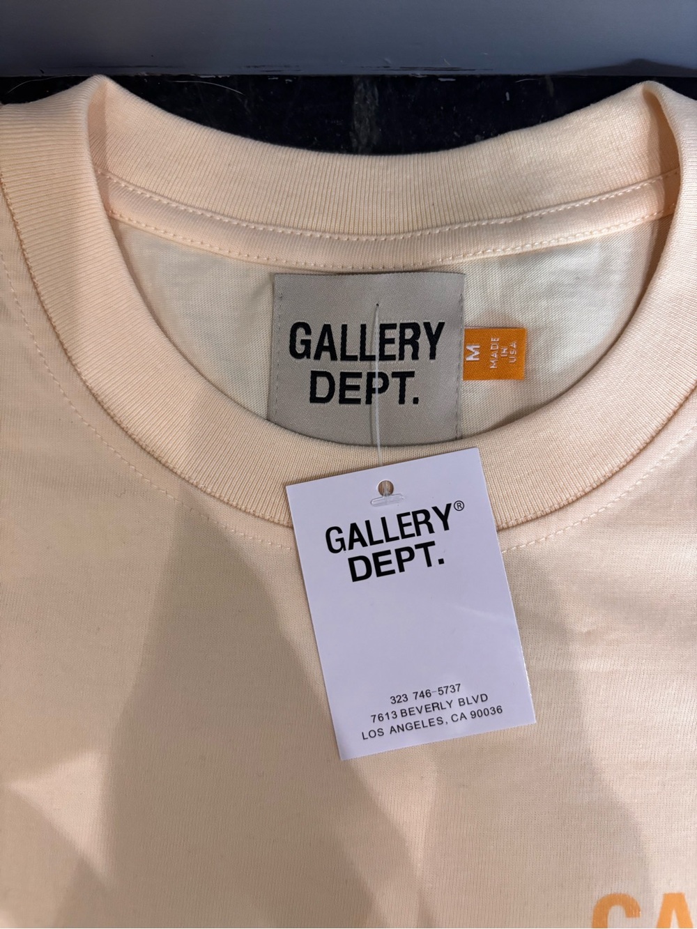 Gallery Dept. Crewneck Tee in Pale Peach